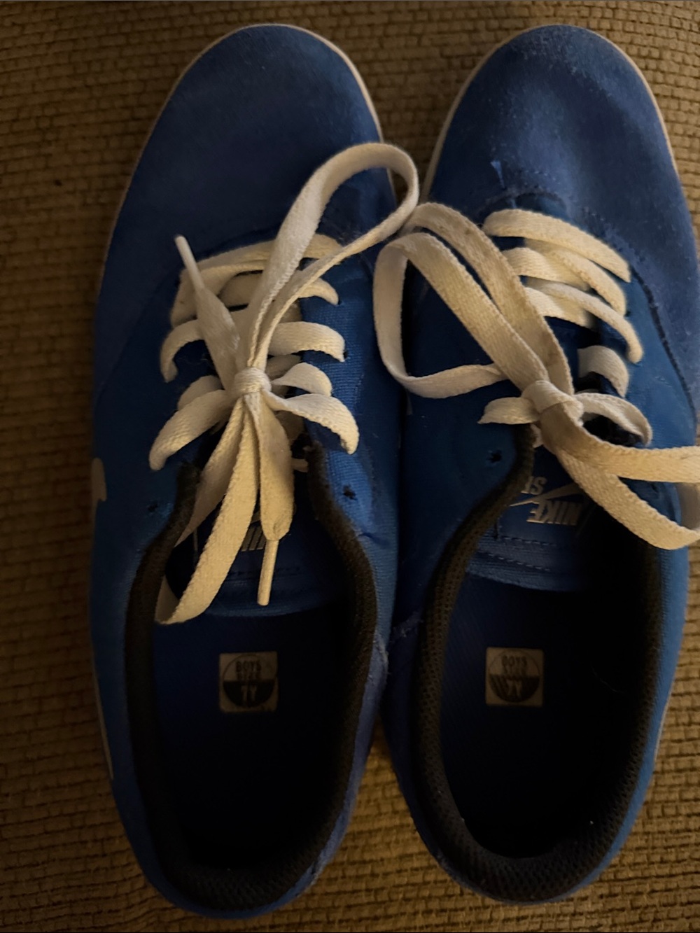 Nike Kids Royal Blue and White Low-Top Sneakers
